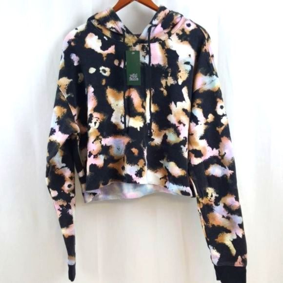 NWT Tie Dye Wild Fable Cropped Hoodie - Picture 1 of 10
